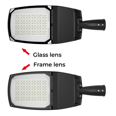 Đèn đường Led ngoài trời 50w 100w Quang học khung kính cho mọi con đường