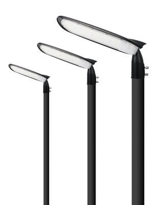 Tiết kiệm năng lượng hiệu quả cao IP65 Aluminium Street Light Housing With Black Glass