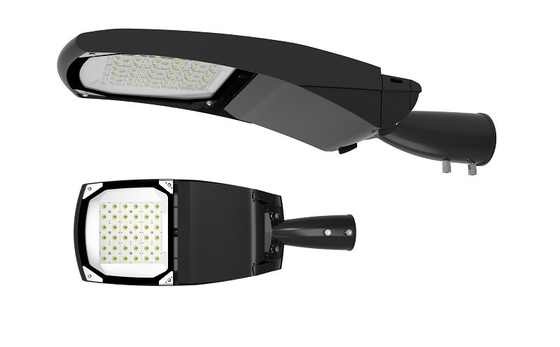 IP66 Đúc nhôm LED Ánh sáng đường phố Đen 140lm / W 4000k Ra70